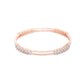 Priyaasi Women Elegant Floral American Diamond Rose Gold Bangles Set of 2 - Swadesiicart