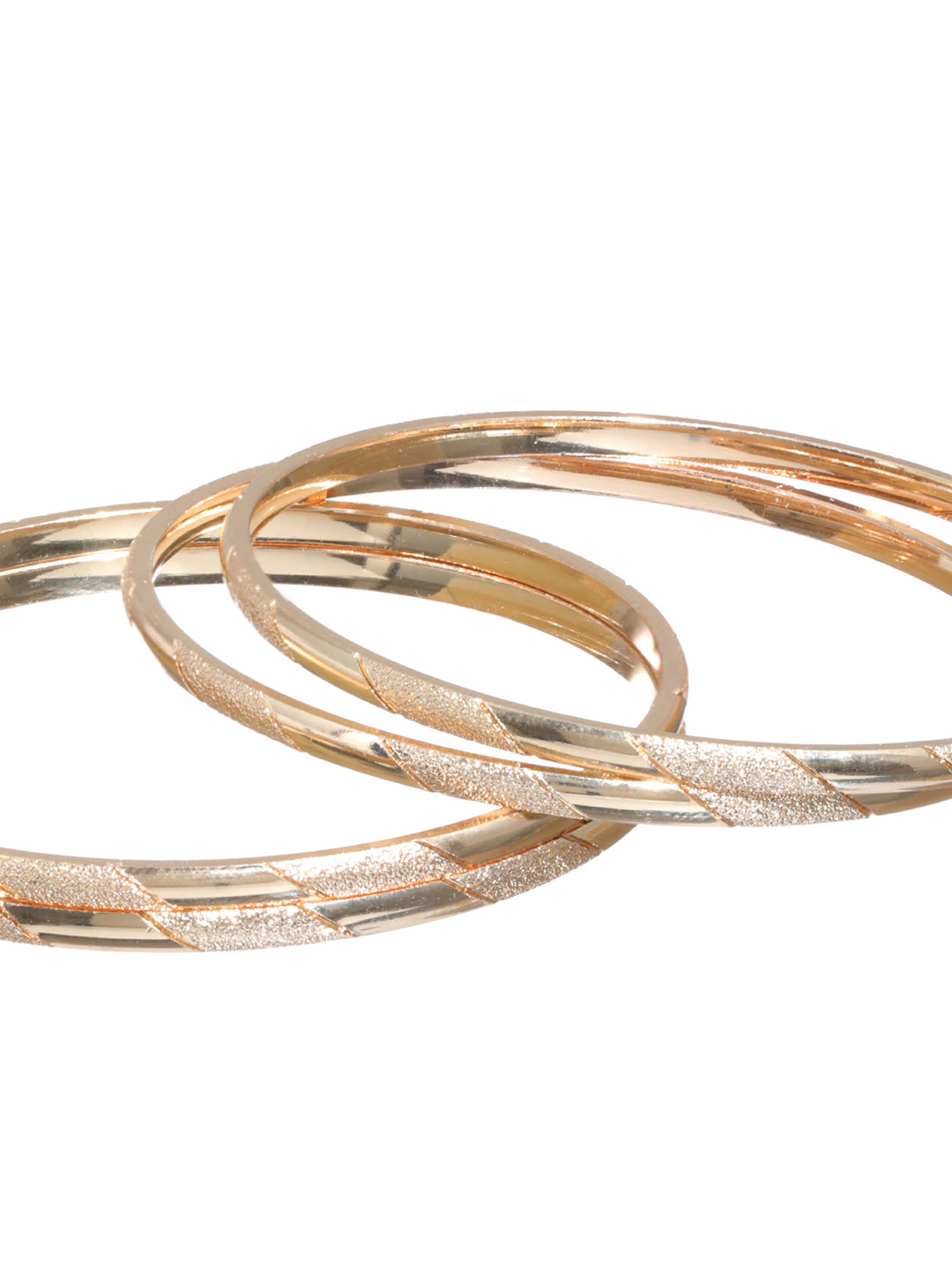 Priyaasi Women Classic Rose Gold-Polished Bangle Set of 4 - Swadesiicart