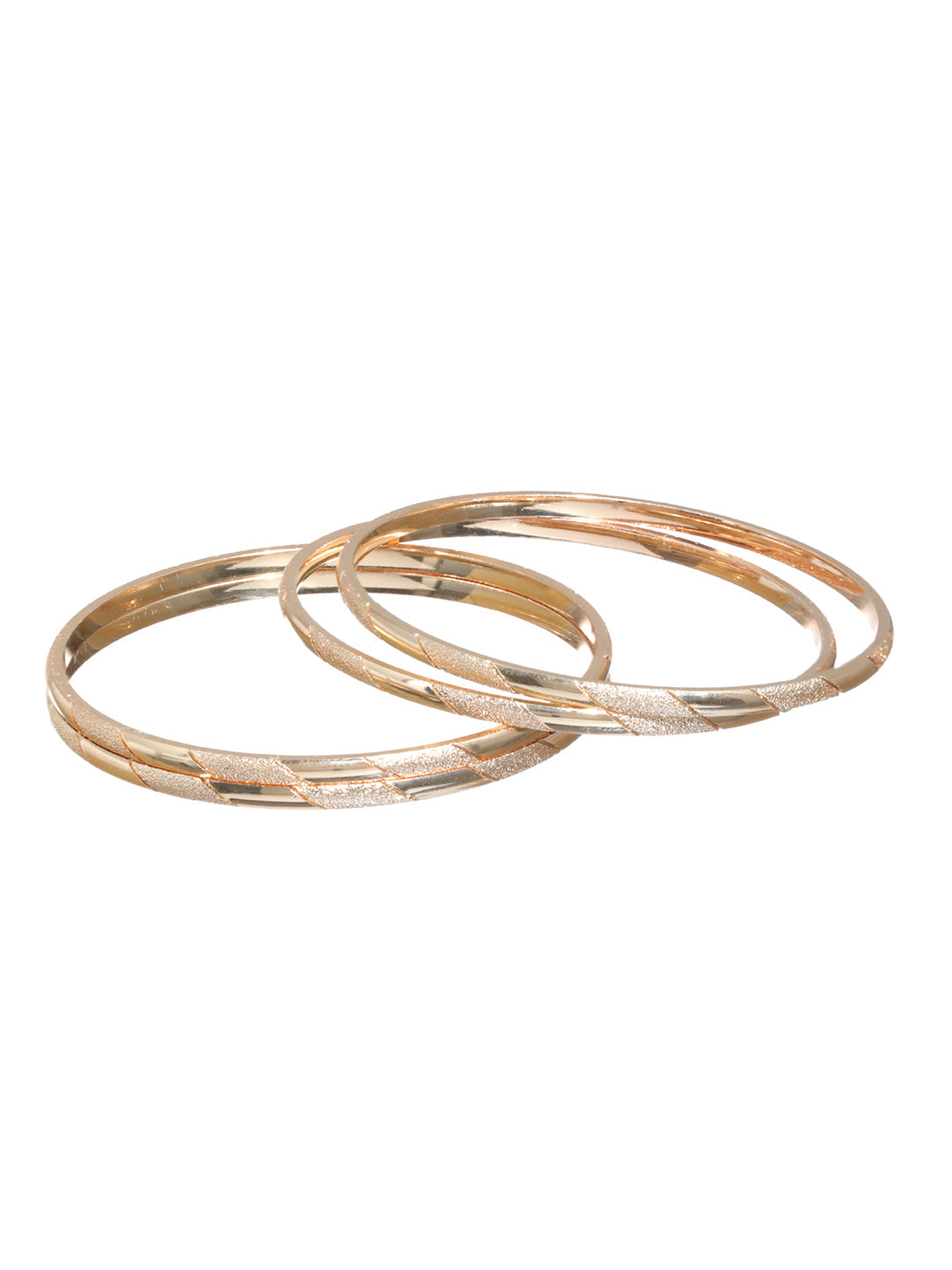 Priyaasi Women Classic Rose Gold-Polished Bangle Set of 4 - Swadesiicart