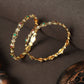 Priyaasi Women Floral Studded Gold-Polished Bangle Set of 2 - Swadesiicart