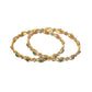 Priyaasi Women Floral Studded Gold-Polished Bangle Set of 2 - Swadesiicart