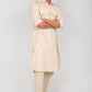 Bluesaanchi Men's Pathani Cream Color Kurta With Trouser Pant | Swadesiicart