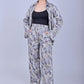 Bluebird Women's Printed Co-ord Set Grey - Swadesiicart