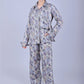 Bluebird Women's Printed Co-ord Set Grey - Swadesiicart