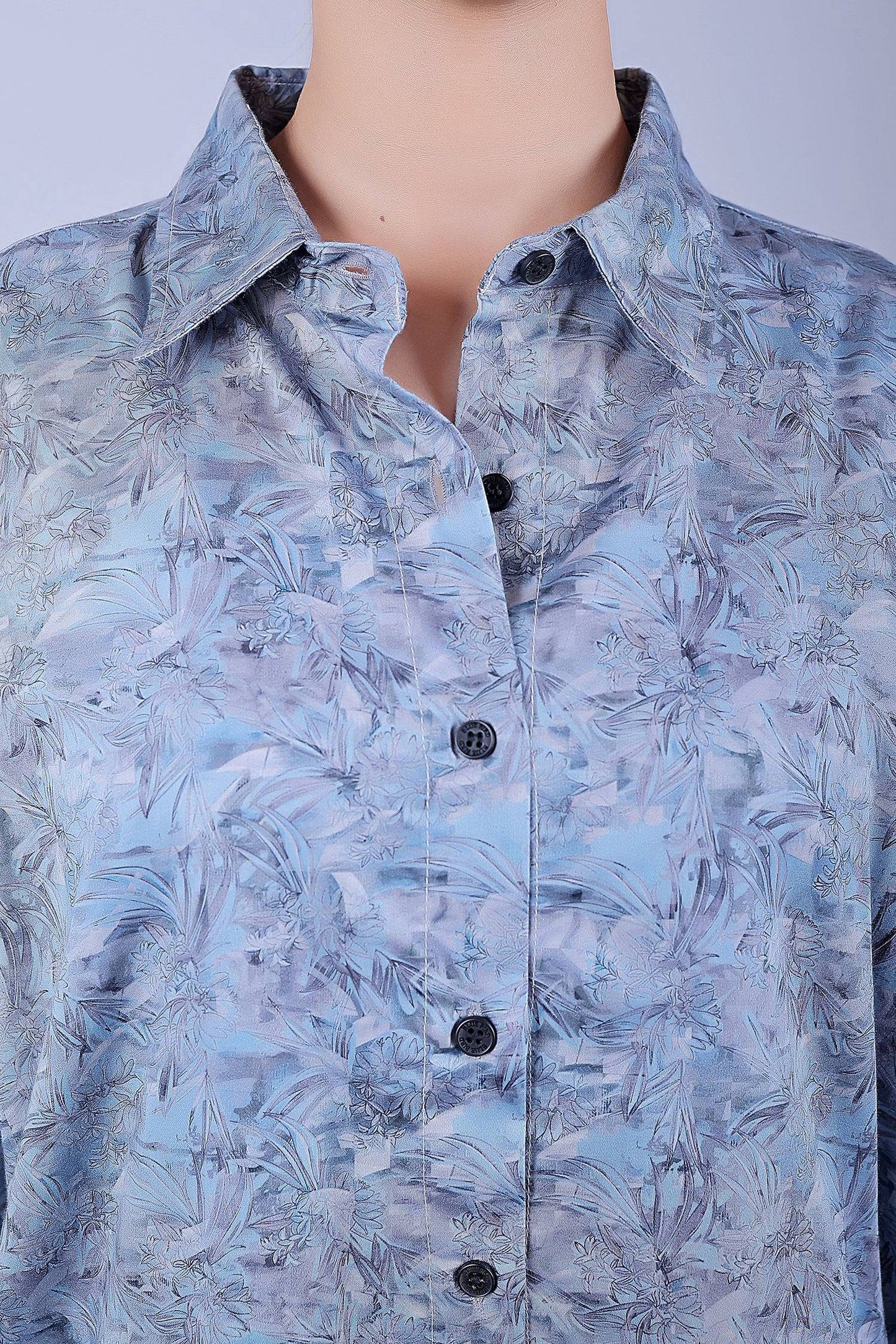 Bluebird Women's Printed Co-ord Set Rock Blue - Swadesiicart