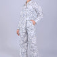 Bluebird Women's Printed Co-ord Set White Leaf - Swadesiicart