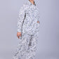Bluebird Women's Printed Co-ord Set White Leaf - Swadesiicart