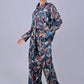 Bluebird Women's Printed Co-ord Set Dark Blue - Swadesiicart