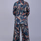Bluebird Women's Printed Co-ord Set Dark Blue - Swadesiicart