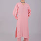 Bluesaanchi Women's Baby Pink Kurti With Trouser Pajama Set | Swadesiicart