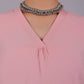 Bluesaanchi Women's Baby Pink Kurti With Trouser Pajama Set | Swadesiicart