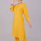 Bluesaanchi Women's Yellow Kurti With Trouser Pajama Set | Swadesiicart