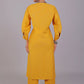 Bluesaanchi Women's Yellow Kurti With Trouser Pajama Set | Swadesiicart