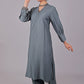 Bluesaanchi Women's Grey Kurti With Trouser Pajama Set | Swadesiicart