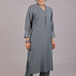 Bluesaanchi Women's Grey Kurti With Trouser Pajama Set | Swadesiicart