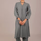 Bluesaanchi Women's Grey Kurti With Trouser Pajama Set | Swadesiicart