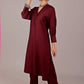 Bluesaanchi Women's Maroon Kurti With Trouser Pajama Set | Swadesiicart