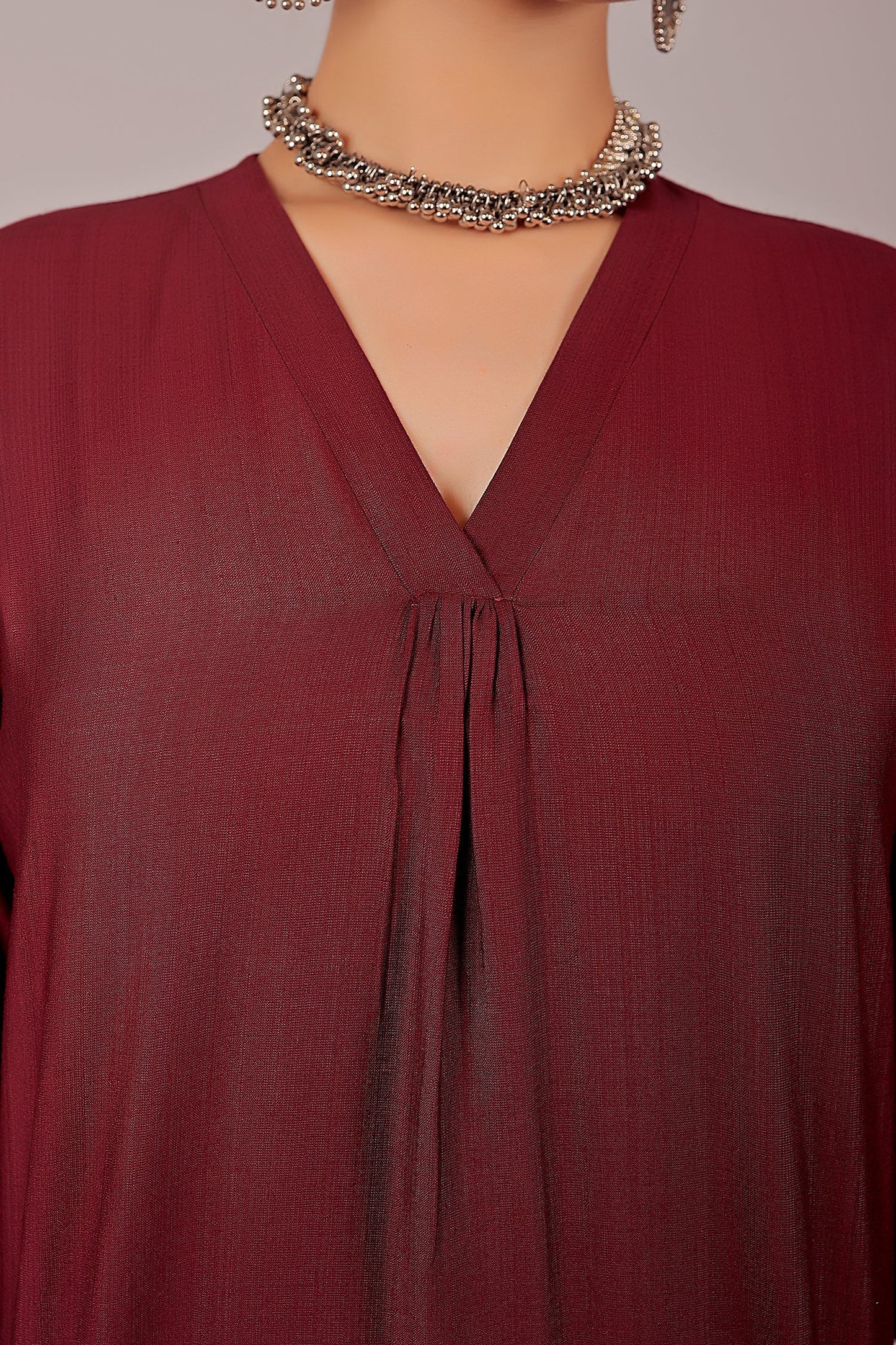 Bluesaanchi Women's Maroon Kurti With Trouser Pajama Set | Swadesiicart