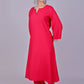 Bluesaanchi Women's Hot Pink Kurti Pajama Set | Swadesiicart