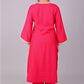 Bluesaanchi Women's Hot Pink Kurti Pajama Set | Swadesiicart