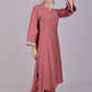 Bluesaanchi Women's Mauve Kurti Pajama Set | Swadesiicart