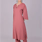 Bluesaanchi Women's Mauve Kurti Pajama Set | Swadesiicart