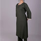 Bluesaanchi Women's Dark Green Kurti Pajama Set | Swadesiicart