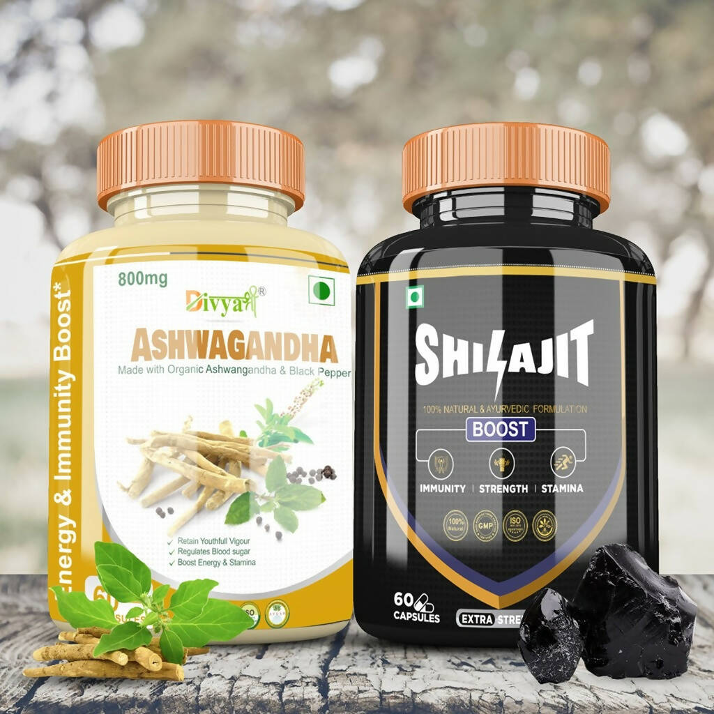Divya Shree SJ Capsule and Ashwagandha Capsule Combo - Swadesiicart