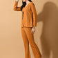 Myshka Women's Mustard Solid Coat With Trousers - Swadesiicart