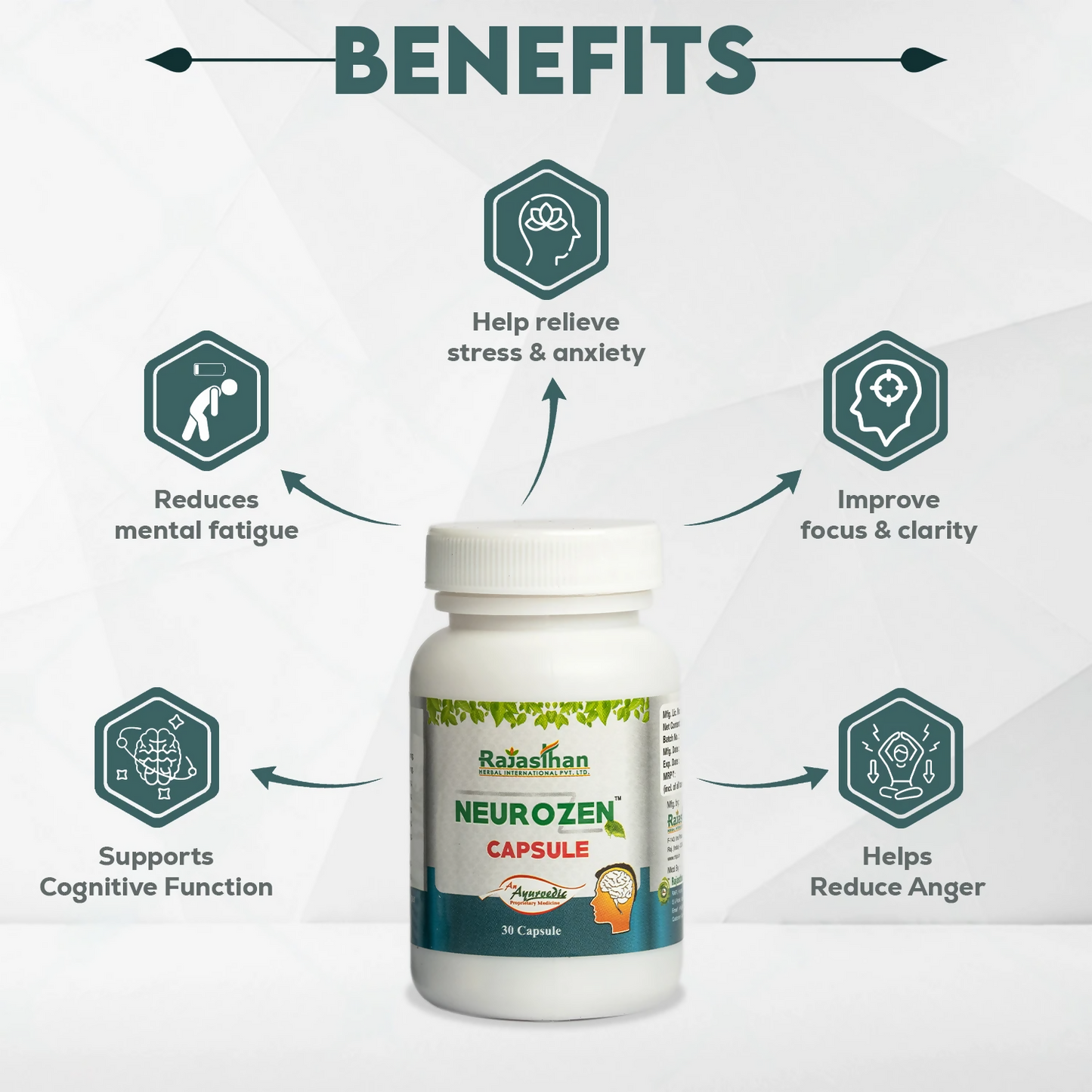 Rajasthan Herbals Neurozen Capsules | Swadesiicart