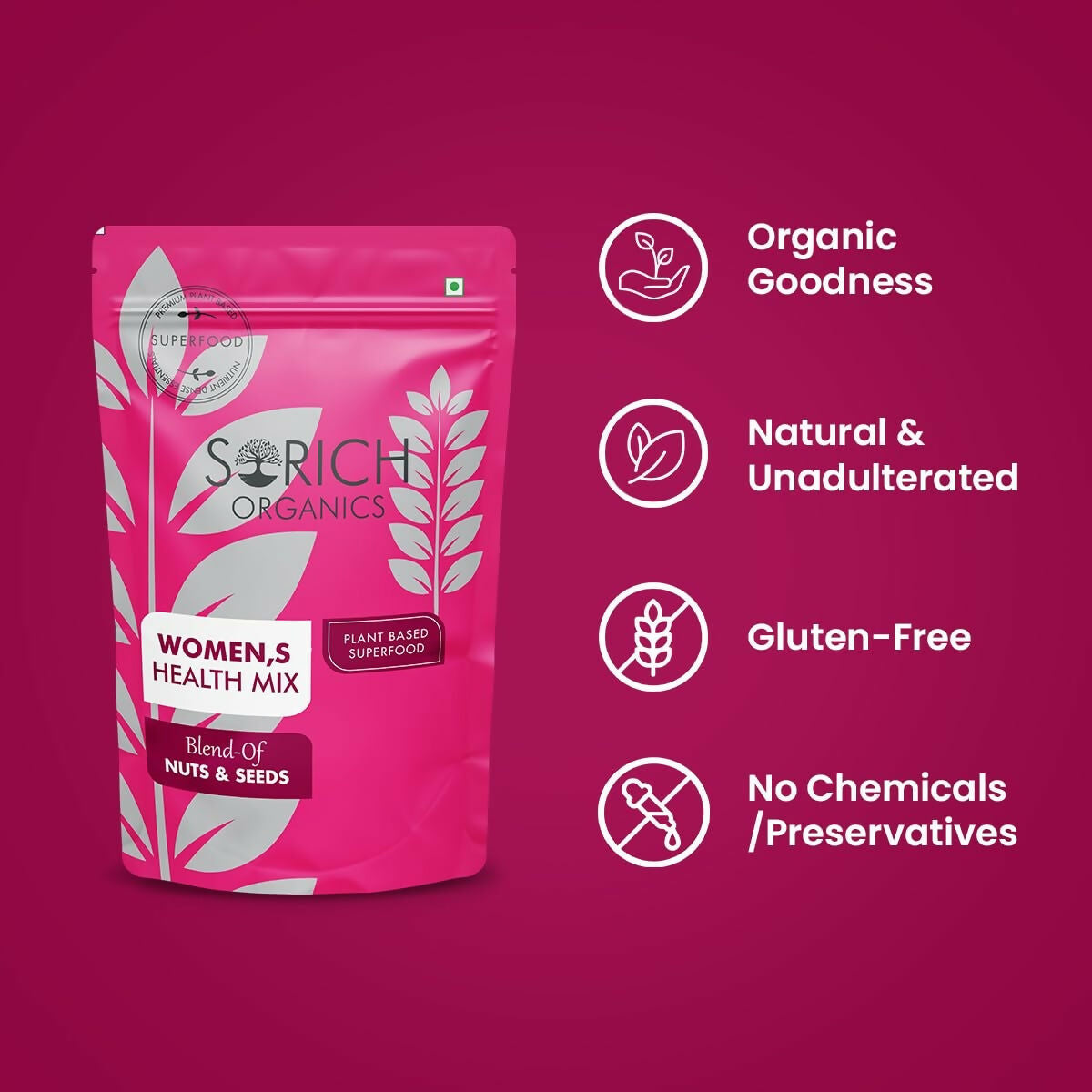 Sorich Organics Women's Health Mix Nuts & Seeds - Swadesiicart