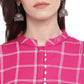 NOZ2TOZ Women Pink Cotton Kurti (1pc) - Swadesiicart