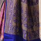 Joban Fashion Nude Pink Crepe Chiffon Pure Handloom Banarasi Silk Saree | Swadesiicart