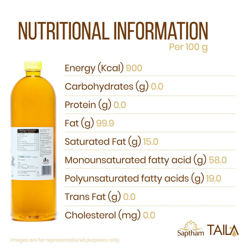 Saptham Taila 100% Wood Pressed Mustard Oil - Swadesiicart