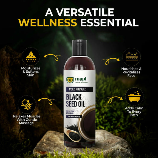 MAPL Organic Black Seed Oil Cold-Pressed | Swadesiicart