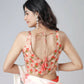 Vastranavya Coral Off White Freehand Mandalaa Print Ready to Wear Saree | Swadesiicart