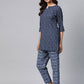 Anubhutee Blue Pure Cotton Printed Night suit | Swadesiicart