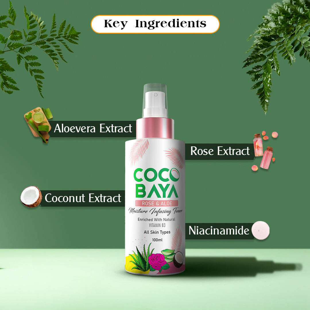 Cocobaya Rose and Aloevera Toner - Swadesiicart