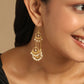 Nuyug 18k Golden Ring Pearl Drops Anti Tarnish Earrings | Swadesiicart
