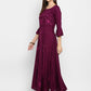 NOZ2TOZ Women Purple Rayon Kurta (1pc) - Swadesiicart