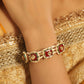 Nuyug 22K Gold Plated Red Serene Pochi Bangles | Swadesiicart