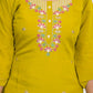 Yellow Viscose Silk Embroidery with Thread and sequence Stitched Suit With Dupatta - Tanisha | Swadesiicart