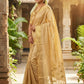 Anaita Beige Silk Saree With Blouse Piece
