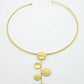 NVR Women Gold-Polished Circular Choker Necklace | Swadesiicart
