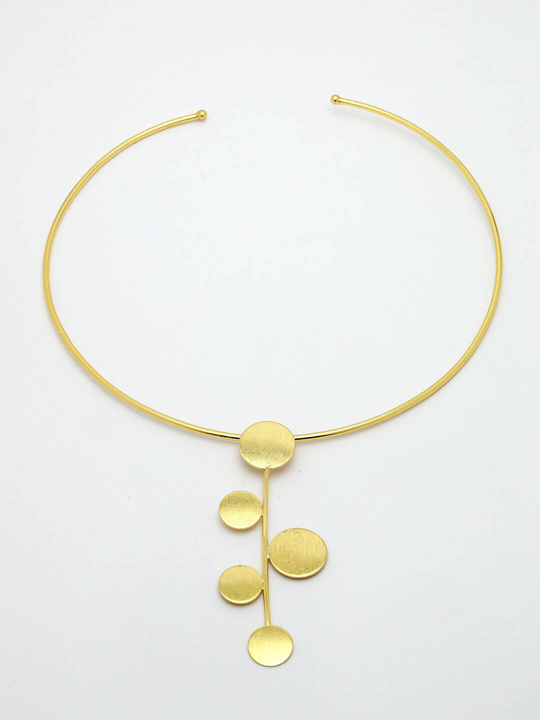 NVR Women Gold-Polished Circular Choker Necklace | Swadesiicart