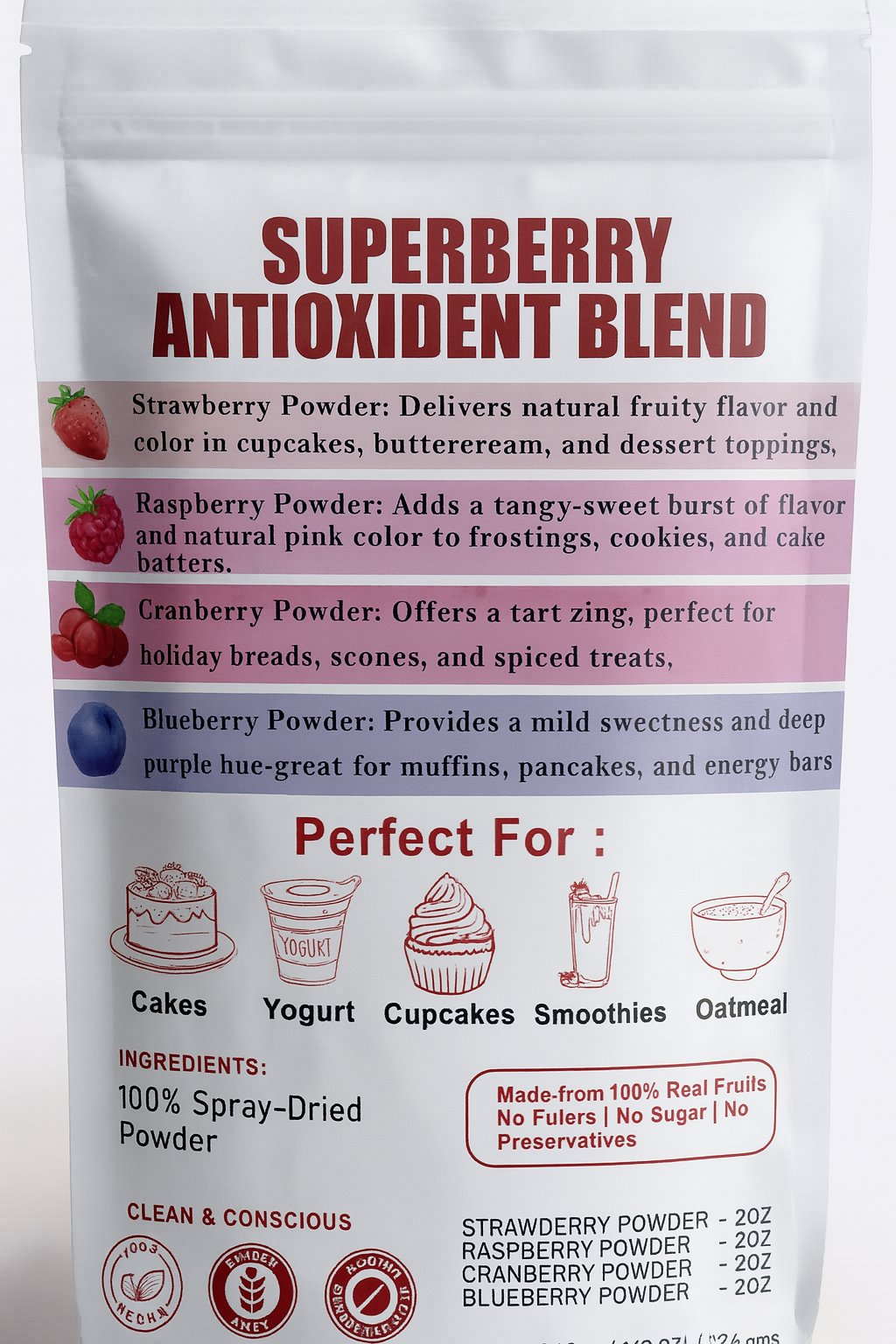 Confect Superberry Antioxidant Blend | Fruit Powder Combo