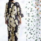 Breathables Black Floral Cotton Kurta & Pant Co-Ord Set