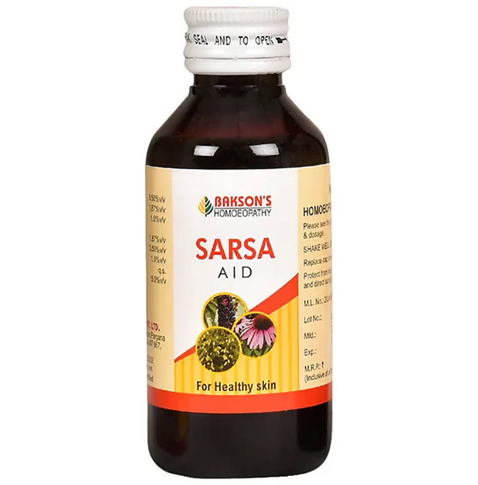 Bakson's Homeopathy Sarsa Aid Syrup - Swadesiicart