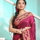 Exclusive Collection Beautiful Maroon Pure Cotton Woven Handloom Saree With Running Blouse Piece - Swadesiicart