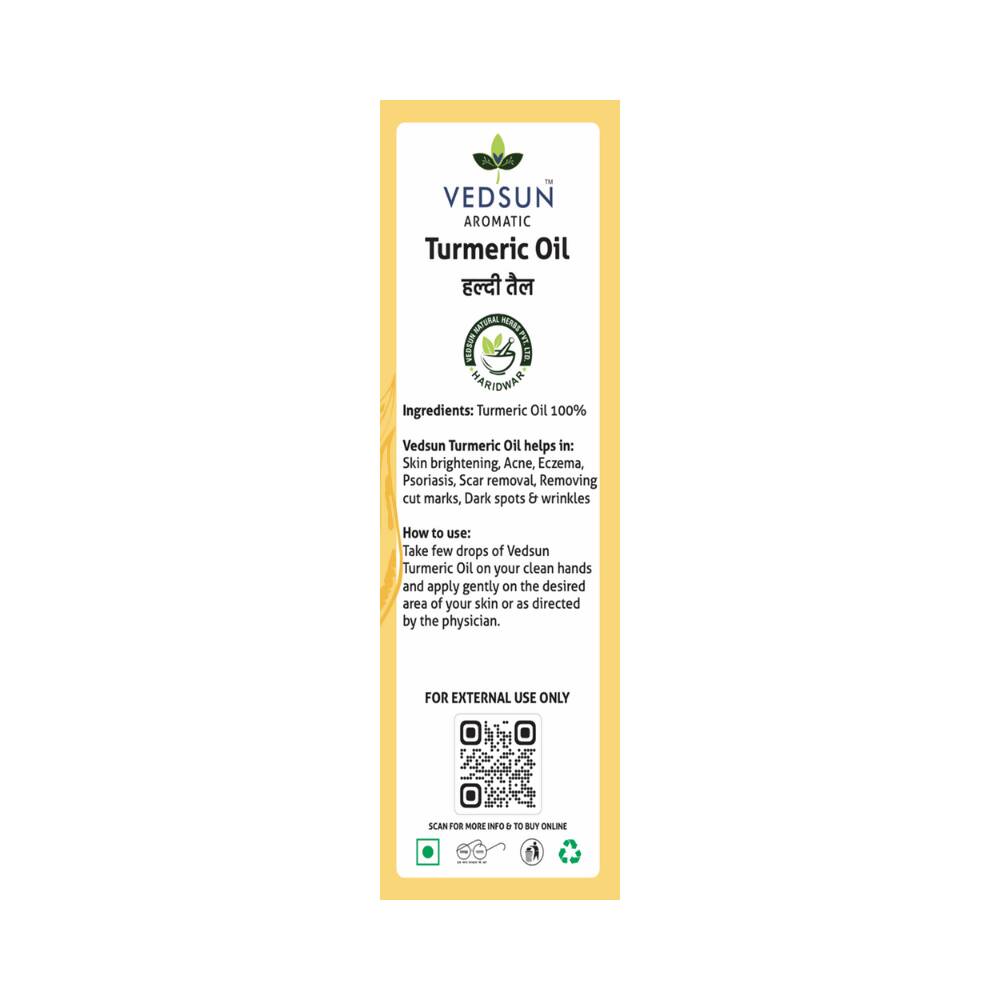 Vedsun Naturals Turmeric/Haldi Oil Pure & Organic for Skin - Swadesiicart